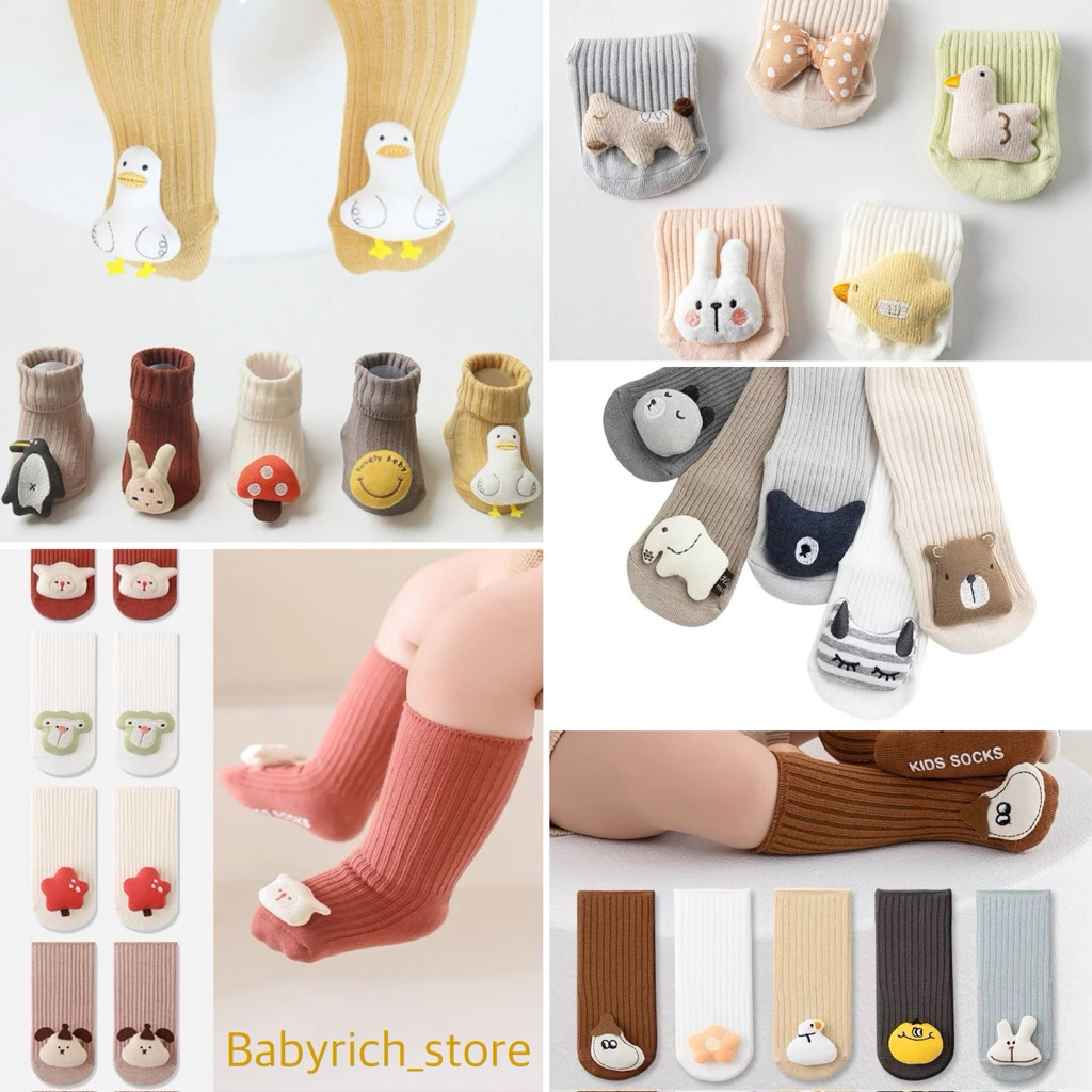 (พร้อมส่ง 37 สี) ถุงเท้าเด็กแรกเกิด-12 เดือน ถุงเท้าเด็กชายหญิง เบบี๋ baby boys girls cute socks