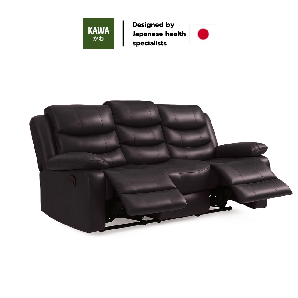 Kawa โซฟา Recliner ปรับเอน 3 ที่นั่ง นุ่มสบาย กันน้ำและกันฝุ่น เก้าอี้ปรับเอน แข็งแรงทนทาน