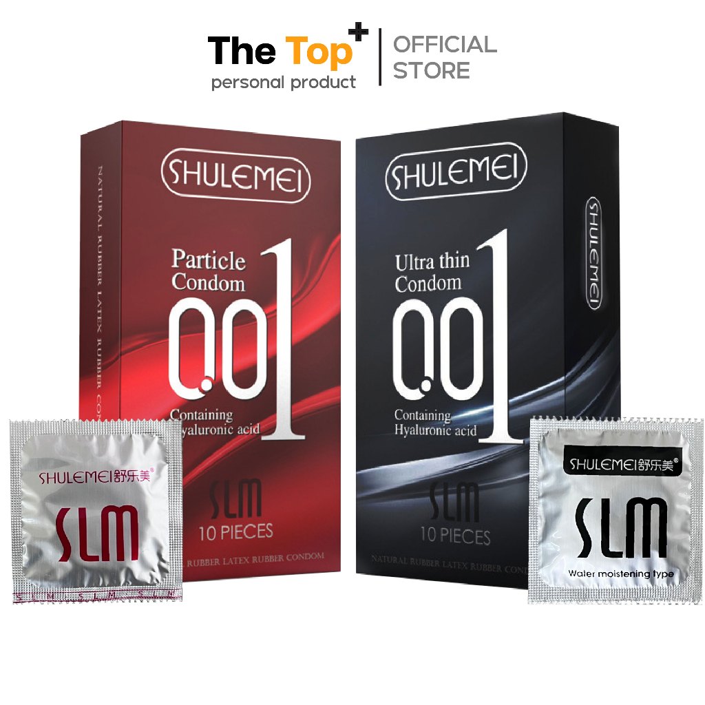 SLM 5 Series 001 ถุงยางอนามัย กลิ่นวานิลลา เรียบ บาง ปุ่ม เพิ่มสารหล่อลื่นไฮยาลูรอน 52±2 มม.