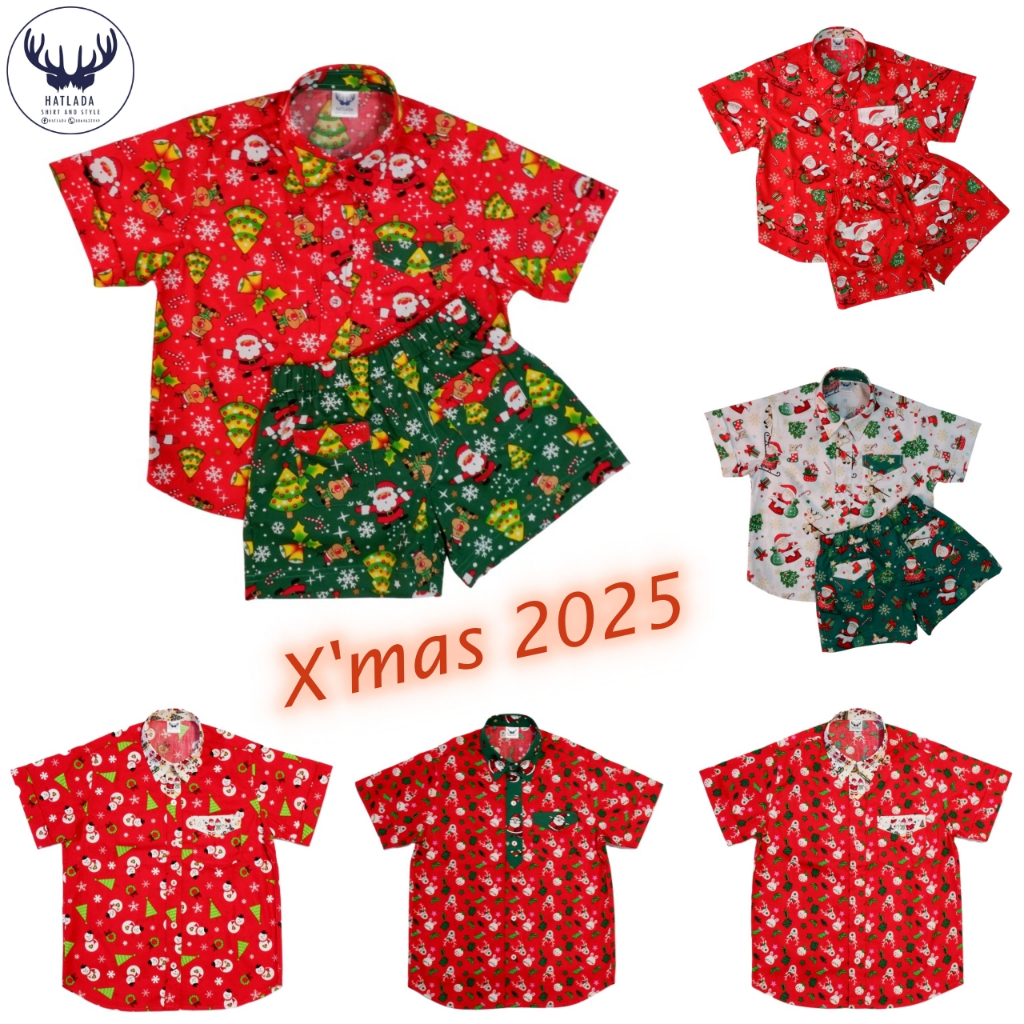 เสื้อเชิ้ตเด็ก ลายคริสต์มาส ชุดที่ 3