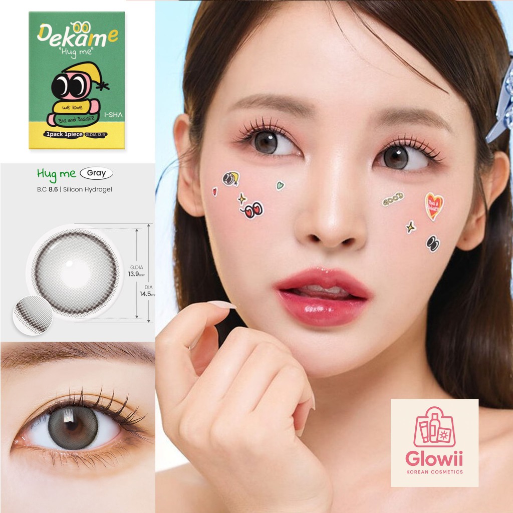 ❤️ครบทุกสี❤️I-SHA DEKAME HUG ME ฟรีตลับน่ารัก TAUPE GRAY BROWN คอนแทคเลนส์เกาหลี คอนแทคเลนส์รายปี Si