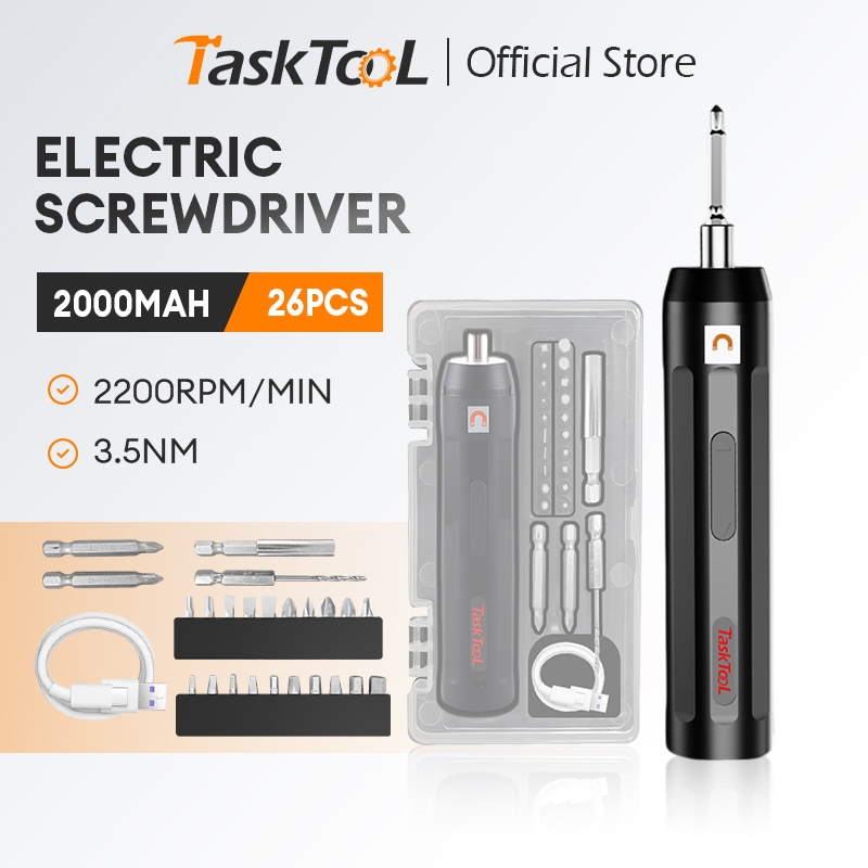 TASKTOOL  ไขควงไฟฟ้า ไร้สาย ง่ายต่อการพกพา ไขควงอเนกประสงค์ สว่านไฟฟ้า สว่านไร้สาย