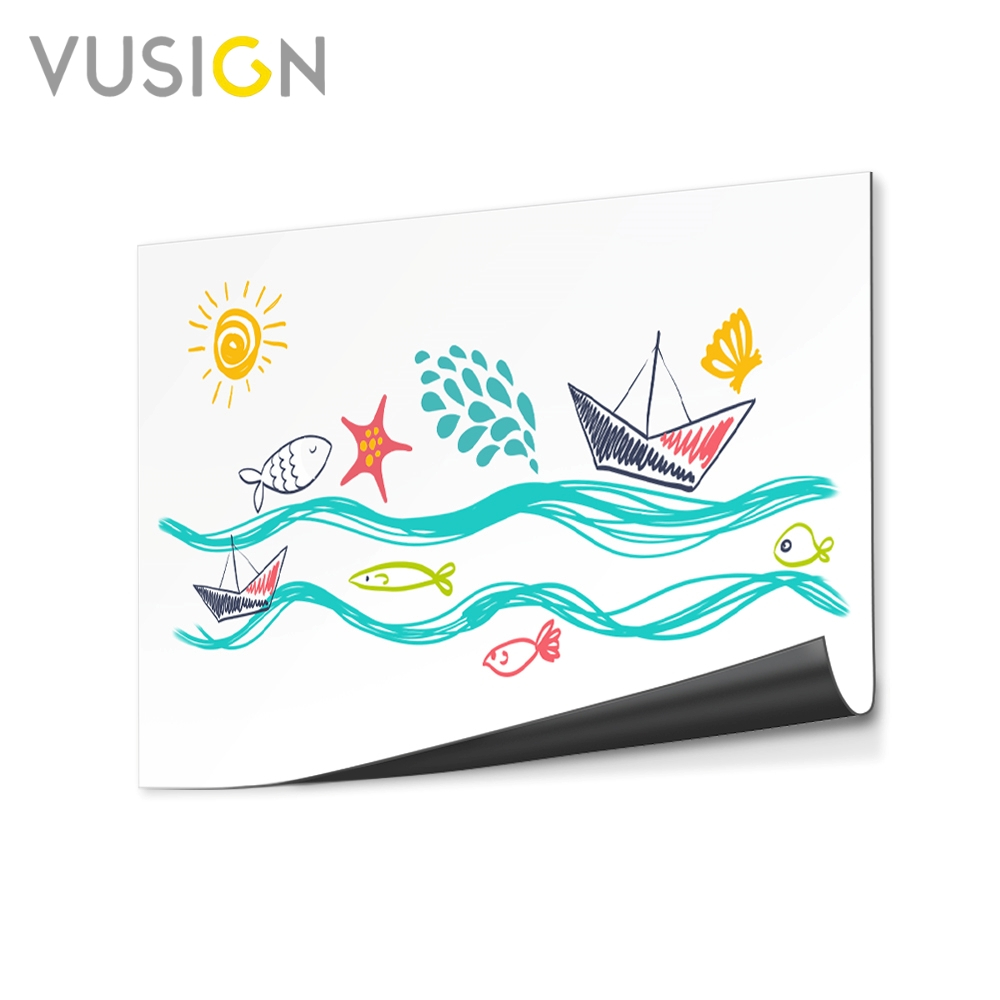 Vusign กระดาน กระดานไวท์บอร์ด ติดแน่นลอกง่าย  วาดเขียนลื่น ลบง่าย  เลือกได้หลายขนาด Whiteboard