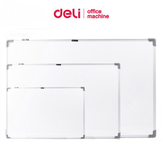 [ของแถมฟรี] Deli กระดานไวท์บอร์ด กระดานติดผนัง ติดแม่เหล็กได้ ถาดใส่ปากกาพับได้ แบบแขวน Whiteboard