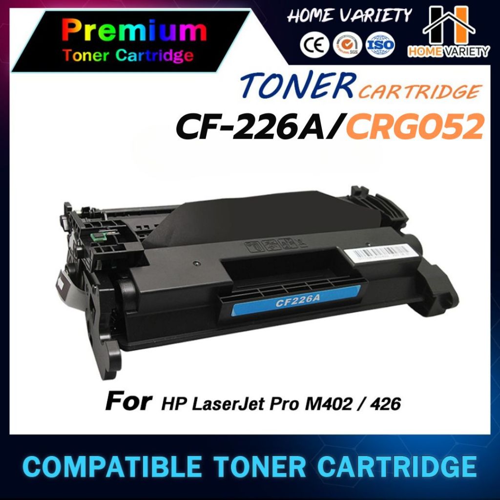 HOME ตลับหมึกเทียบเท่า รุ่น CF226A/HP CF226A/HP226A M420/226A/CF226/CANON 052For M402N