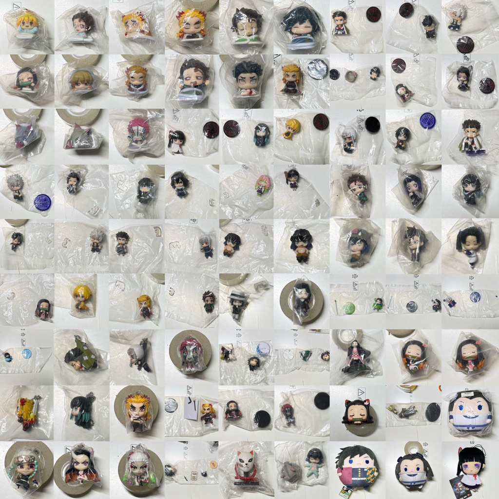 GASHAPON KIMETSU NO YAIBA FIGURE กาชาปอง ตุ๊กตา พวงกุญแจ ดาบพิฆาตอสูร demon slayer fuwa kokorin choc