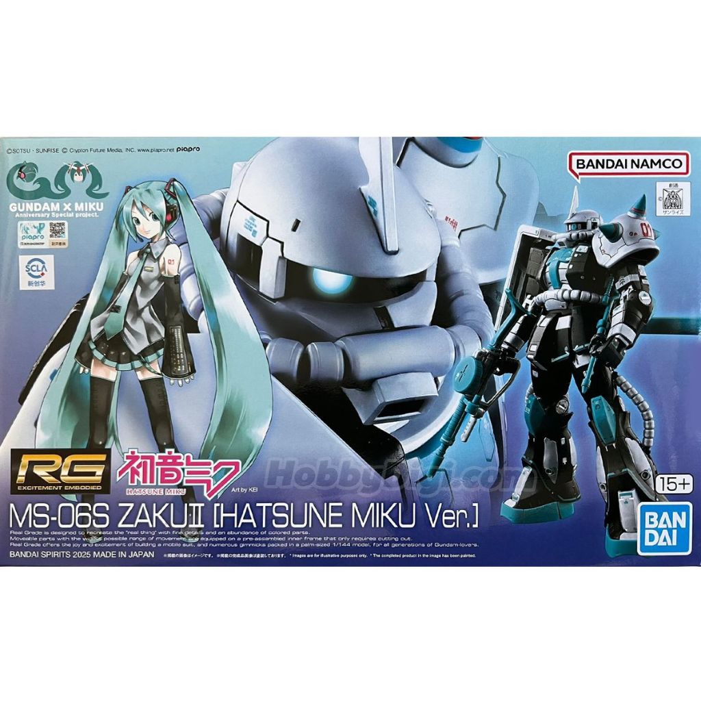 (พร้อมส่ง) RG 1/144 MS-06S ZakuⅡ [HATSUNE MIKU Ver.] <Sep 2025>