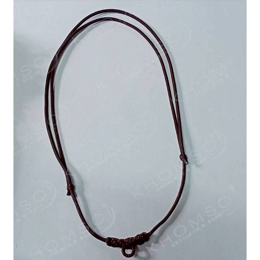 สร้อยพระ เชือกร่ม ถักเทียน 1 องค์ปรับสายได้ ขนาดเชือก 2 มิล(10 แถม 1) - รูปที่ 2