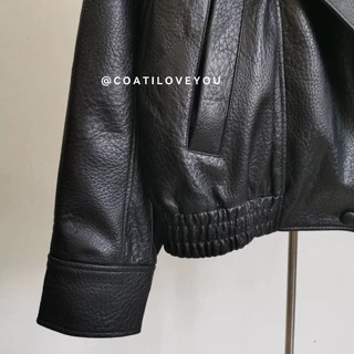 **พร้อมส่งจากไทย** ของแท้ 100% ZARA​ ​FAUX​ LEATHER​ VTG JACKET​