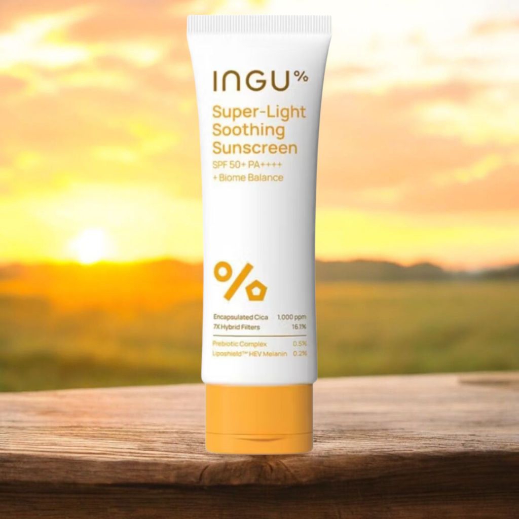 (สูตรใหม่) แท้ 💯% กันแดด INGU 50g  Skin Super-Light Soothing Sunscreen SPF50+ PA++++