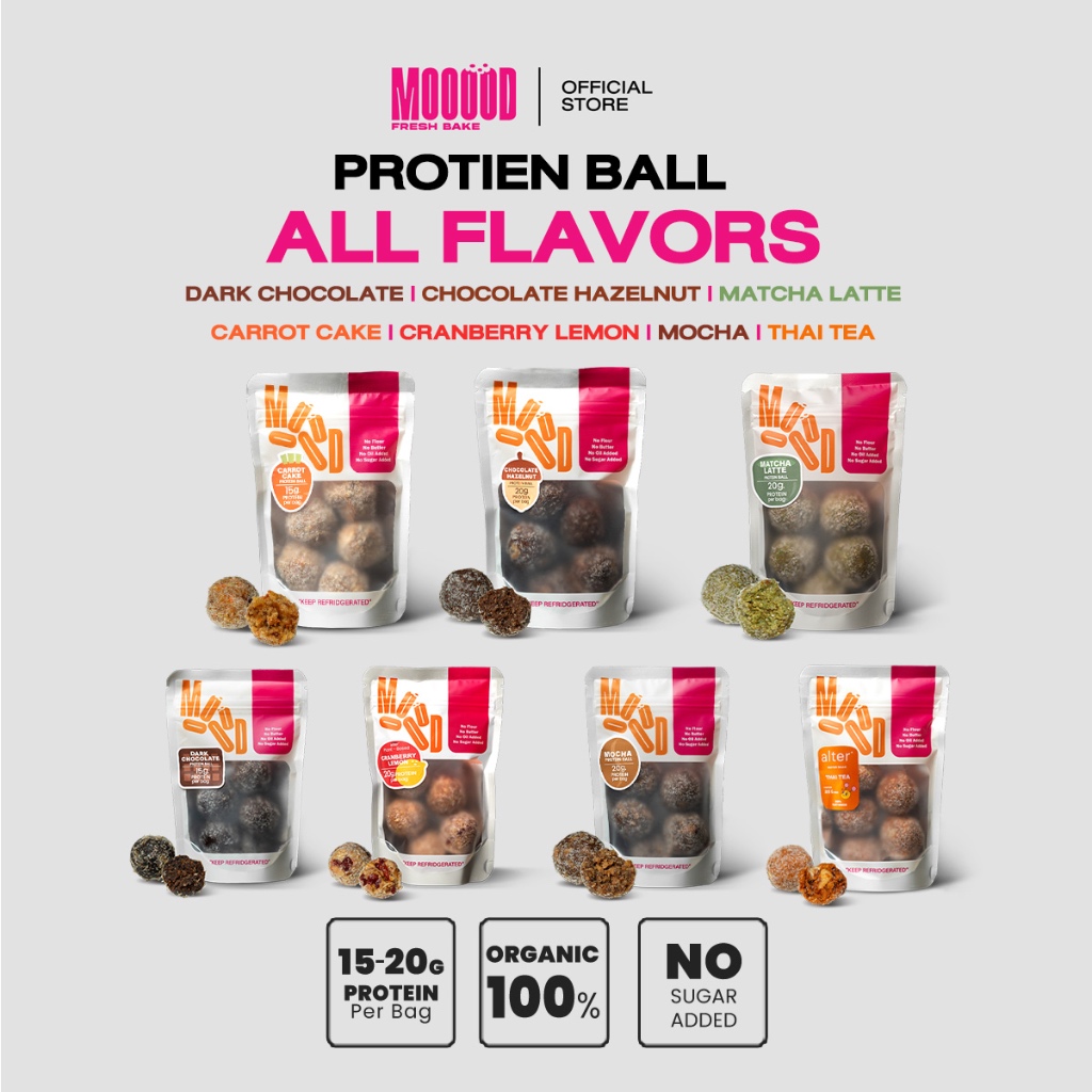 Set โปรตีนบอล 7 รส | All Flavors Protein Ball MOOOOD Official
