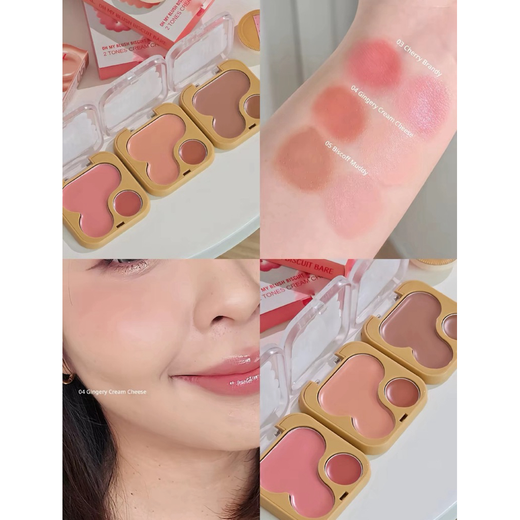2P ORIGINAL Oh My Blush Biscuit Bare บลัชออน 3.6g