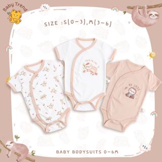 Babytrend บอดี้สูทเด็กอ่อน 0-6 เดือน (เซ็ต 3 ตัว) กระดุมสแนป…
