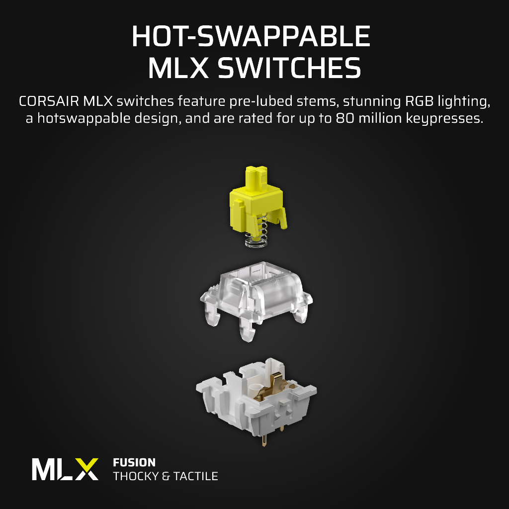 VANGUARD 96-MLX BLK-PBT - TH- ส่งสัญญาณเร็วขึ้น 8 เท่า -ปุ่มเสริม 6 ปุ่ม-เคลื่อนไหวอย่างรวดเร็วและแม่นยำ - รูปที่ 7