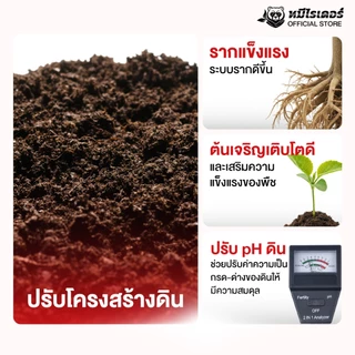ขนาด 1kg. ปุ๋ยอินทรีย์หมีไรเดอร์ บำรุงดิน ฟื้นดินโทรม รากแผ่กระจาย พืชดูดซึมอาหารได้ 100%