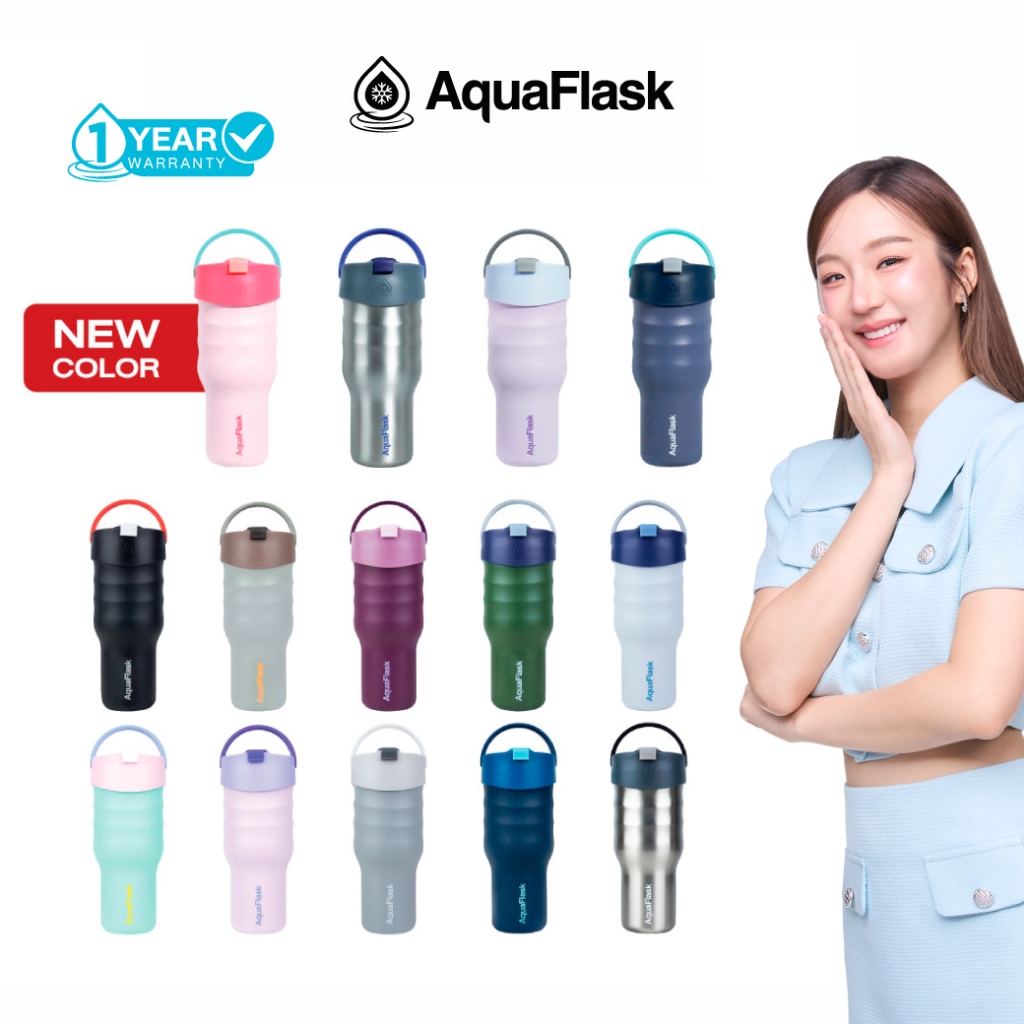 AquaFlask Tumbler Collection (20/30oz) l แก้วเก็บอุณหภูมิพร้อมหลอด 20/30ออนซ์