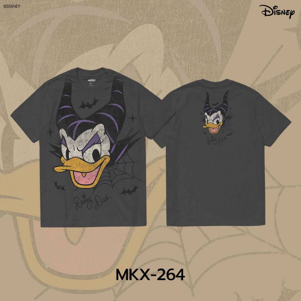 Power 7 Shop เสื้อยืดการ์ตูน "เดซี่ ดั๊ก" คอลเลคชั่น "Halloween" ลิขสิทธ์แท้ DISNEY(MKX-264)