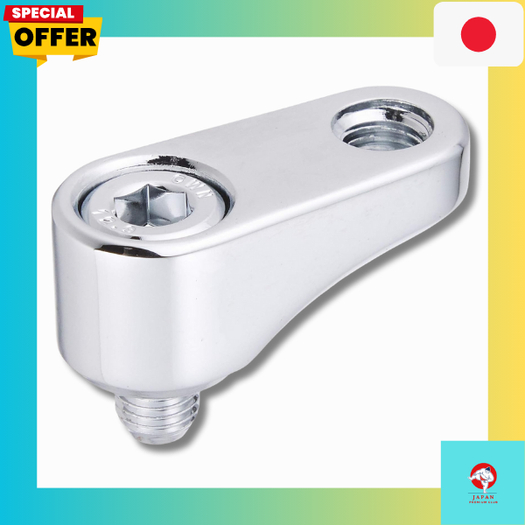 Tanax Napoleon Motorcycle Mirror with Offset Holder (30/45mm, Black/Chromed)