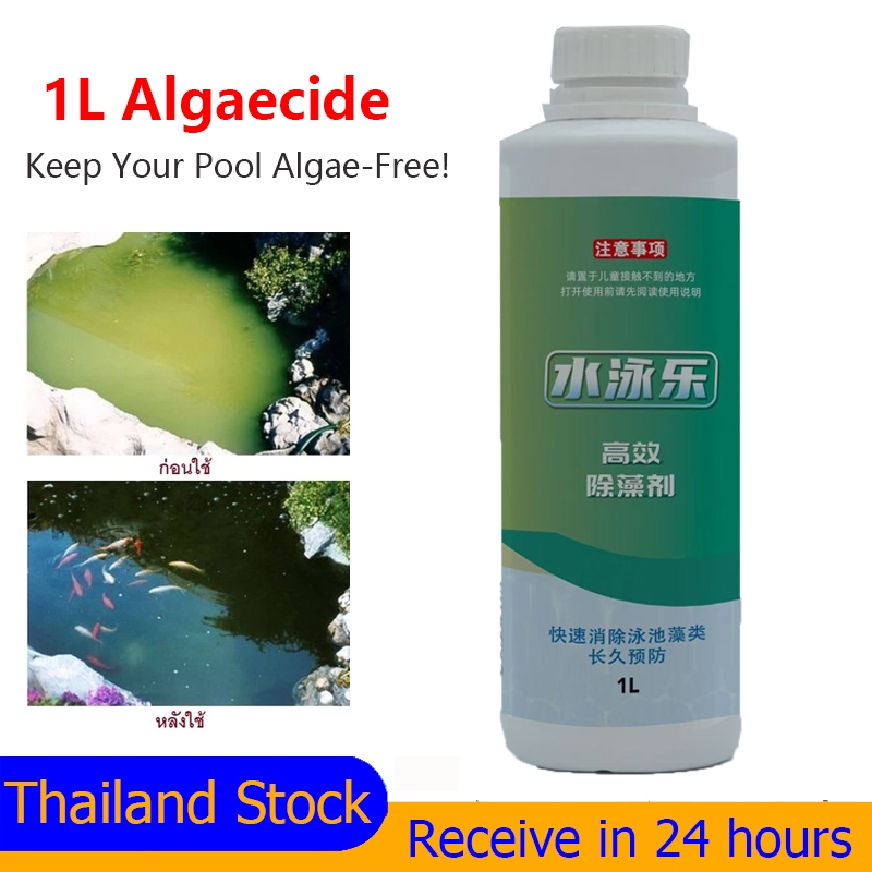 ALGAE AWAY 1L Algaecide Green Control Algae น้ำยากำจัดตะไคร่ทุกชนิดในขวดเดียว Anti Algae
