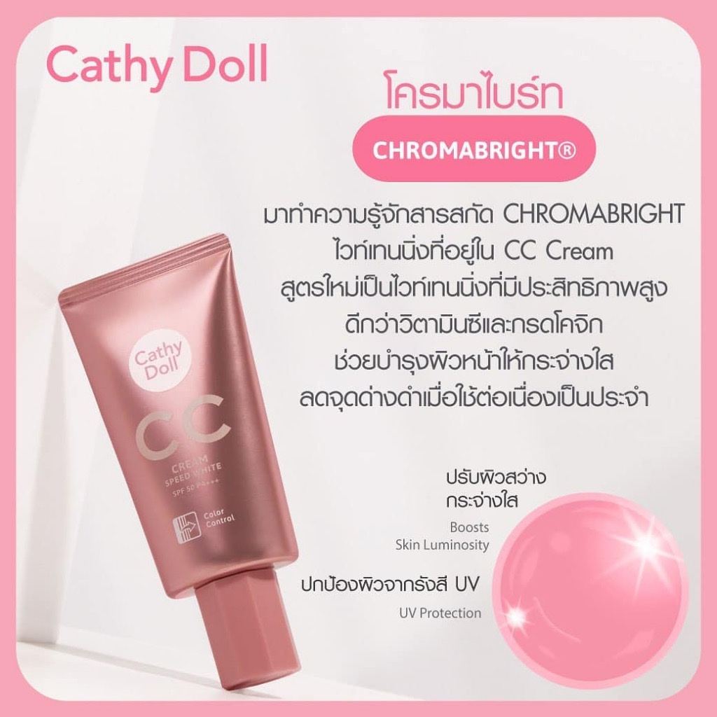 Cathy Doll CC Cream Speed White SPF50 PA+++เคที่ดอลล์ รูปที่ 2