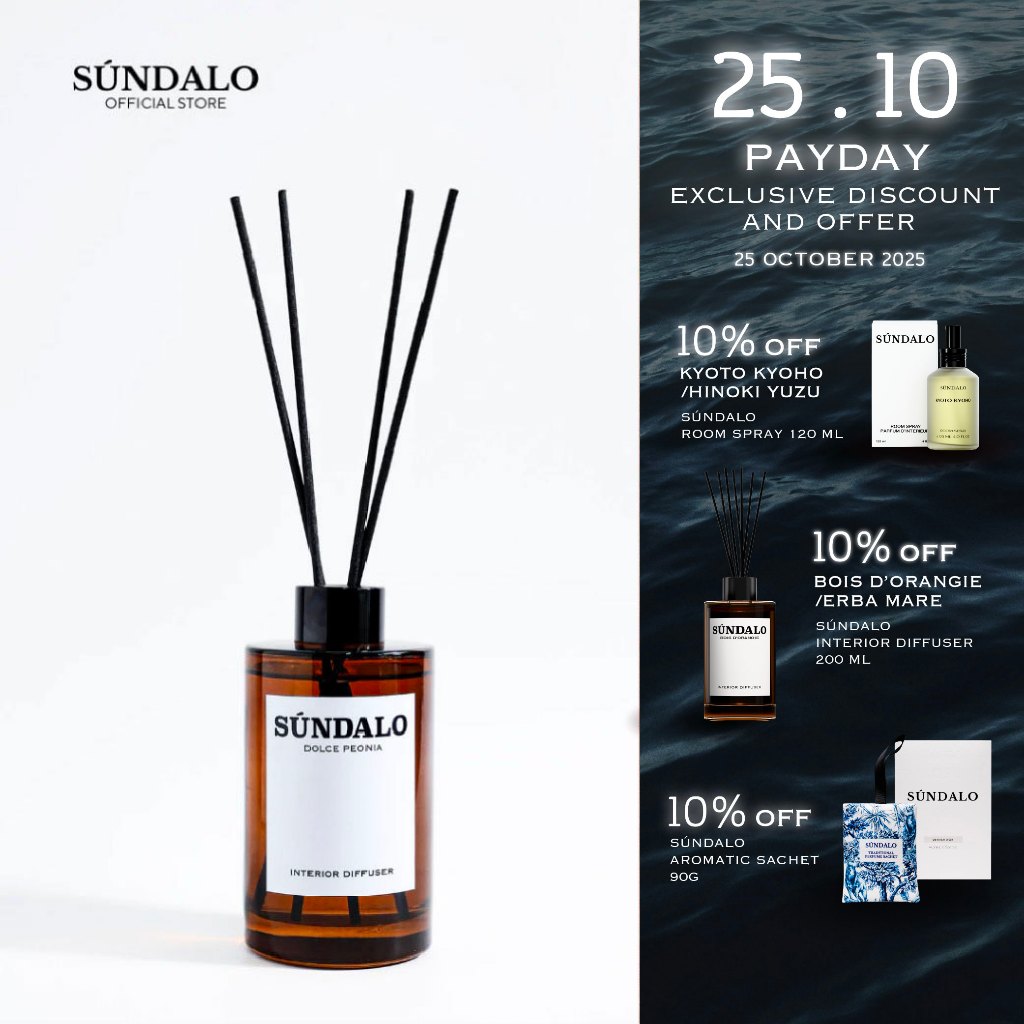 DOLCE PEONIA - SUNDALO INTERIOR DIFFUSER SIZE 200ML.