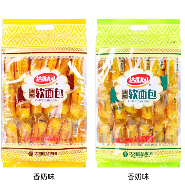 ขนมปังฝรั่งเศส (นุ่ม) รสเนยนม ตรา ต๋าลี่หยวน 达利园法式软面包香奶/香橙味160g 瑞士卷 Baguette Soft Bread Milk butter flavor - รูปที่ 5