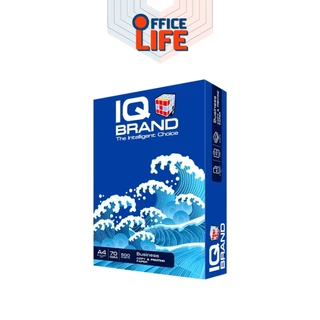 !!จำกัด 5 รีม / บิล !! IQ Brand (ไอคิว) กระดาษถ่ายเอกสาร กระดาษ A4 หนา70 แกรม ห่อสีฟ้า ( 1 รีม / 500 แผ่น )