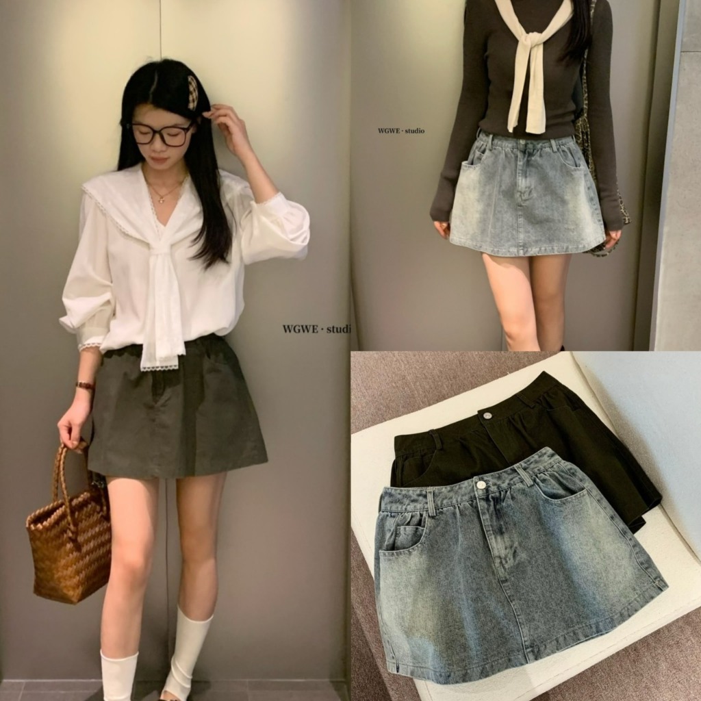 กระโปรงสั้นมีซับในกางเกงรุ่น 7270 TAG WG.WE 🇰🇷