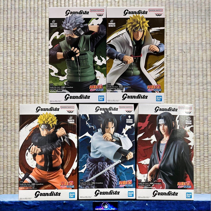 BANDAI FIGURE: GRANDISTA - NARUTO SHIPPUDEN / นารูโตะ ตำนานวายุสลาตัน - NARUTO UZUMAKI /  UCHIHA SAS
