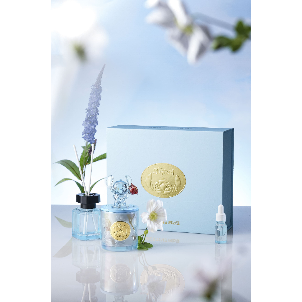 [BESTINE] Stitch เซทน้ำมันหอมระเหย พร้อมฟิกเกอร์และก้านไม้หอม Preserved Flower Aromotherapy Gift Box