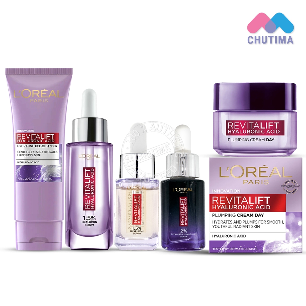 ลอรีอัล ปารีส รีไวทัลลิฟท์ ไฮยาลูรอนิค แอซิด เซรั่ม / โฟม / เดย์ครีม L'oreal Paris Revitalift Hyaluronic Acid