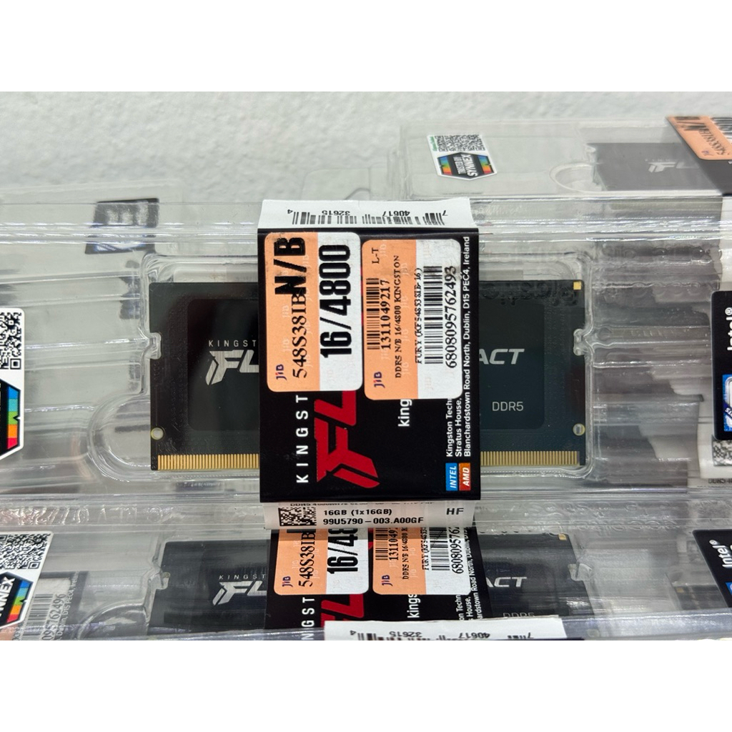 ของแท้ แรม  kingston  ram notebook 16gb 16 gb ddr5 bus 4800 ของใหม่ ประกัน jib LT