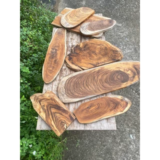 (Lot 7) ถาดไม้สัก เขียงไม้สัก มีเอกลักษณ์ไม่ซ้ำใคร Unique Teak Wood Tray