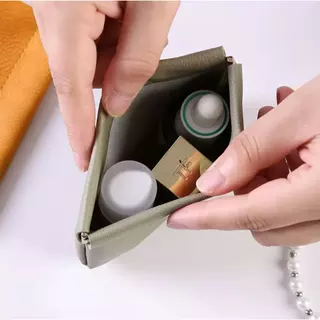 【ซื้อ1แถม4】กระเป๋าใส่เหรียญ กระเป๋าเครื่องสําอาง ซองเก็บของ หนัง PU มีหลากหลายสี แบบพกพา กันน้ำ กันเหงื่อ เก็บหูฟัง-473