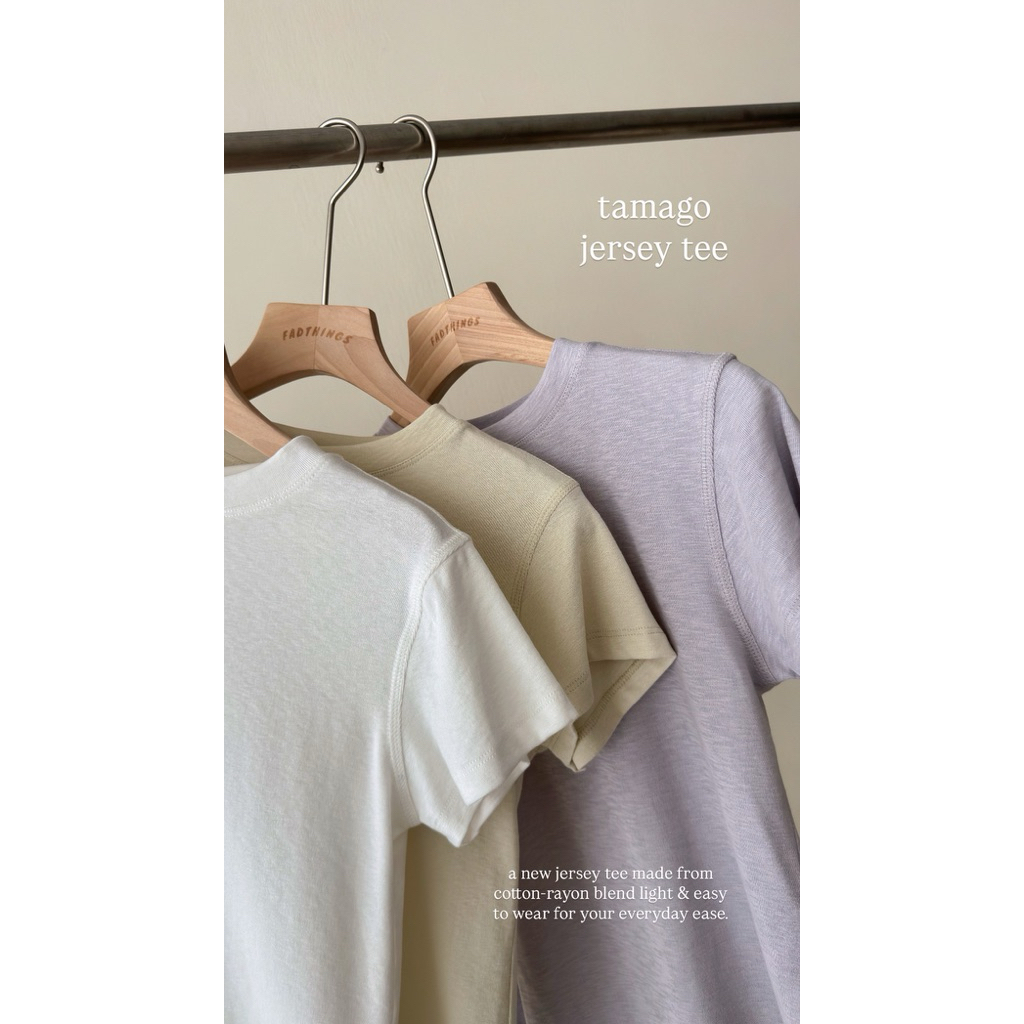 FADTHINGS  : tamago jersey tee 🍙🩵