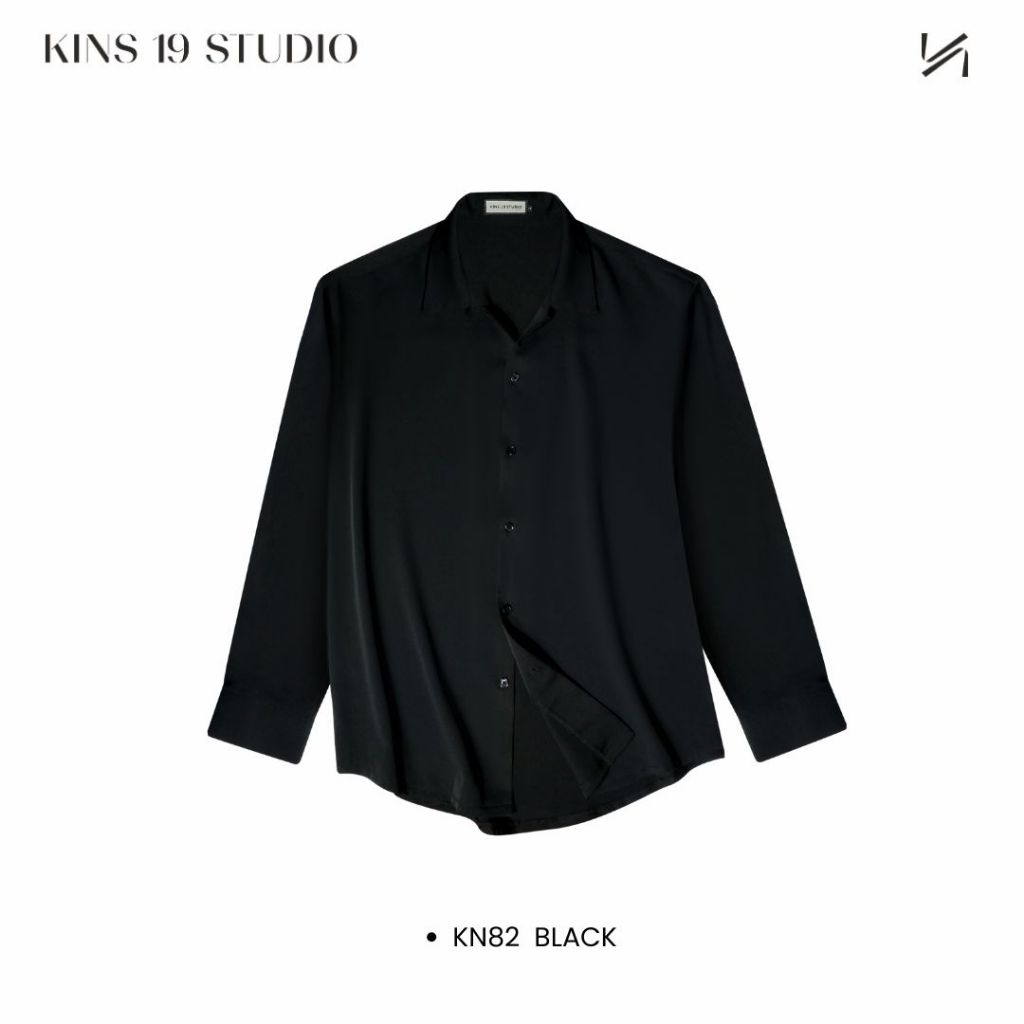 เสื้อเชิ้ตสไตล์เกาหลี เนื้อผ้า Twill เสื้อเชิ้ตแขนยาว เสื้อเชิ้ตทางการ เสื้อเชิ้ตผู้ชาย(รหัส : KN82)