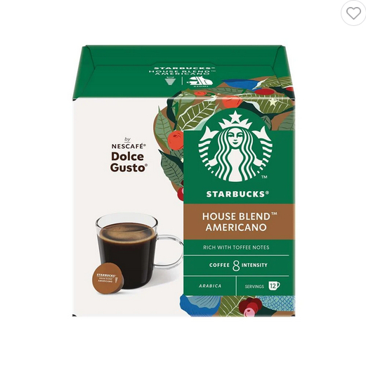 แคปซูลเครื่องชงกาแฟ NESCAFE DOLCE GUSTO STARBUCKS HOUSE BLEND AMERICANO