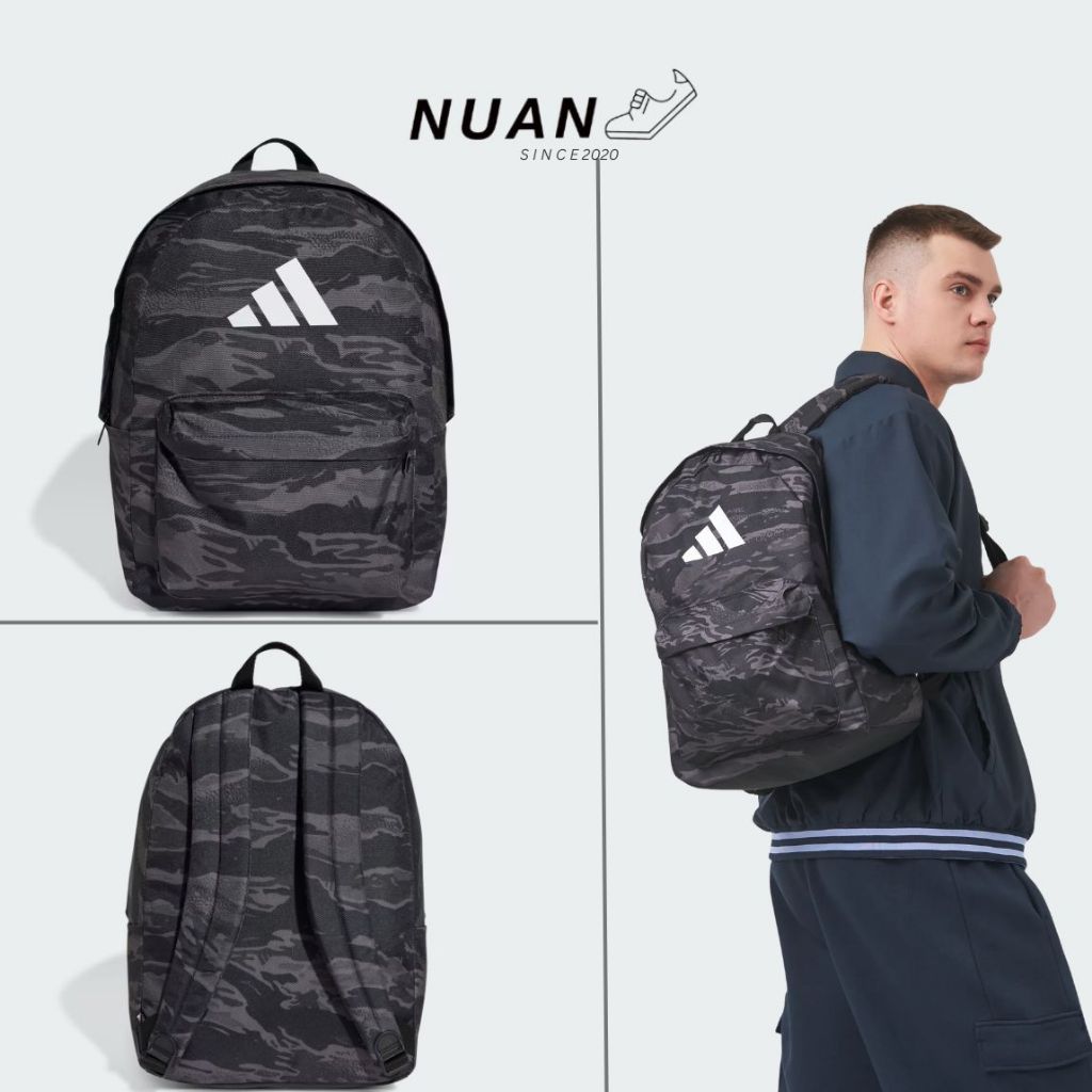 🔥ลดเพิ่ม 15-20% ทักแชทรับโค้ด🔥กระเป๋า Adidas Classic Graphic Backpack (27.5L) JF6086 การันตี ของแท้ 