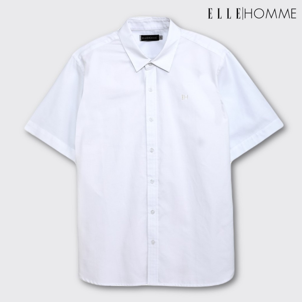 ELLE HOMME | เสื้อเชิ้ตแขนสั้น คอปกเชิ้ต  ทรง Oversize ใส่ทำงานและลำลอง | W8B674