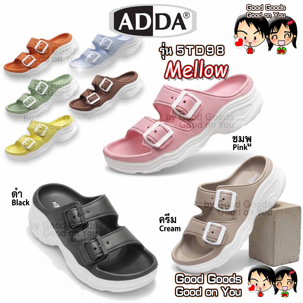 ADDA (แอดด้า) Mellow รองเท้าแตะ เพื่อสุขภาพ 2-density รุ่น ++5TD98++