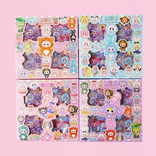 ยกกล่อง ชุดสติ๊กเกอร์ไดอารี่การ์ตูน 96 แผ่น สติกเกอร์PVC สติ๊กเกอร์ไดคัท สติกเกอร์ sticker