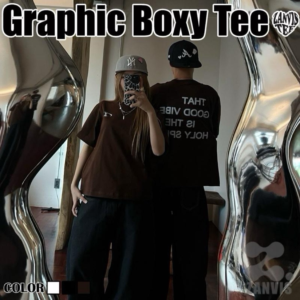 (Zanvis tee) graphic boxy tee สกรีนลาย หน้า-หลังผ้าคอตตอล100 เนื้อนุ่ม ใส่สบาย