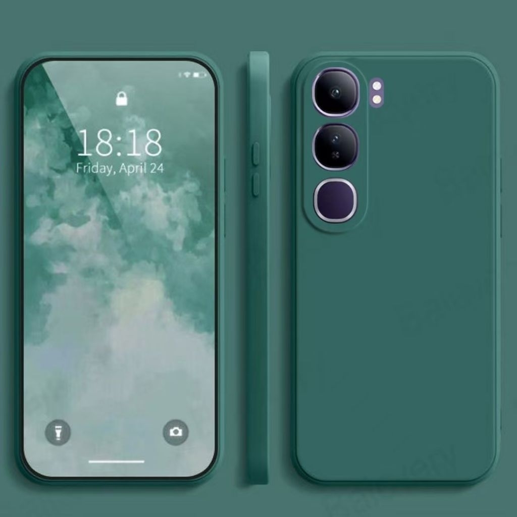 🔥GOOD ส่งจากไทย🔥เคสซิริโคน เคสกำมะหยี่ สำหรับ Vivo Y21D V60 V50 V50lite Y04 Y29S Y19S Y200  Y300  สีพื้นพาสเทล กันกระแทก