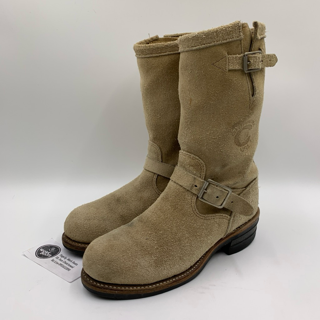 Vtg 80's Chippewa 90863 suede engineer boots40.5