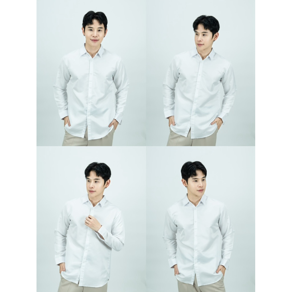 [ส่งทันที กทม.1 วัน] เสื้อเชิ้ต สีพื้นแขนยาว รุ่นสลิมฟิต (โปรดเผื่อไซส์ 1-3 ไซส์) ใส่ทำงาน ใส่เที่ยวได้ SL62 - รูปที่ 2