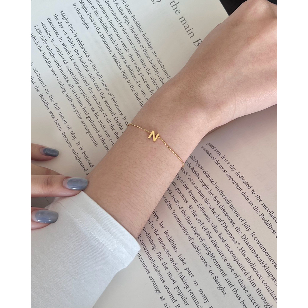 A.piece กำไลแสตนเลส (waterproof) : [stainless steel] กำไลเปล่า Simple bracelet - รูปที่ 3