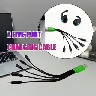 ของมาใหม่！สายชาร์จ USB แบบ5 in 1 เป็น DC 5.5/4.0/3.5/2.5/ 2.0mm .หัวกลม ยาว20CM สำหรับเครื่องใช้ไฟฟ้าขนาดเล็ก