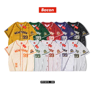 เสื้อแฟชั่น เสื้อกีฬาเบสบอล หมายเลข99 โอเวอร์ไซส์ มีกระดุมจริง 10 สี