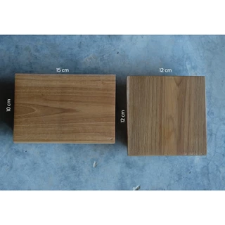 Mareera ถาดไม้สัก รองถ้วยชา matcha ถาดรองแก้วงานไม้ดีไซน์แบบมินิมอล