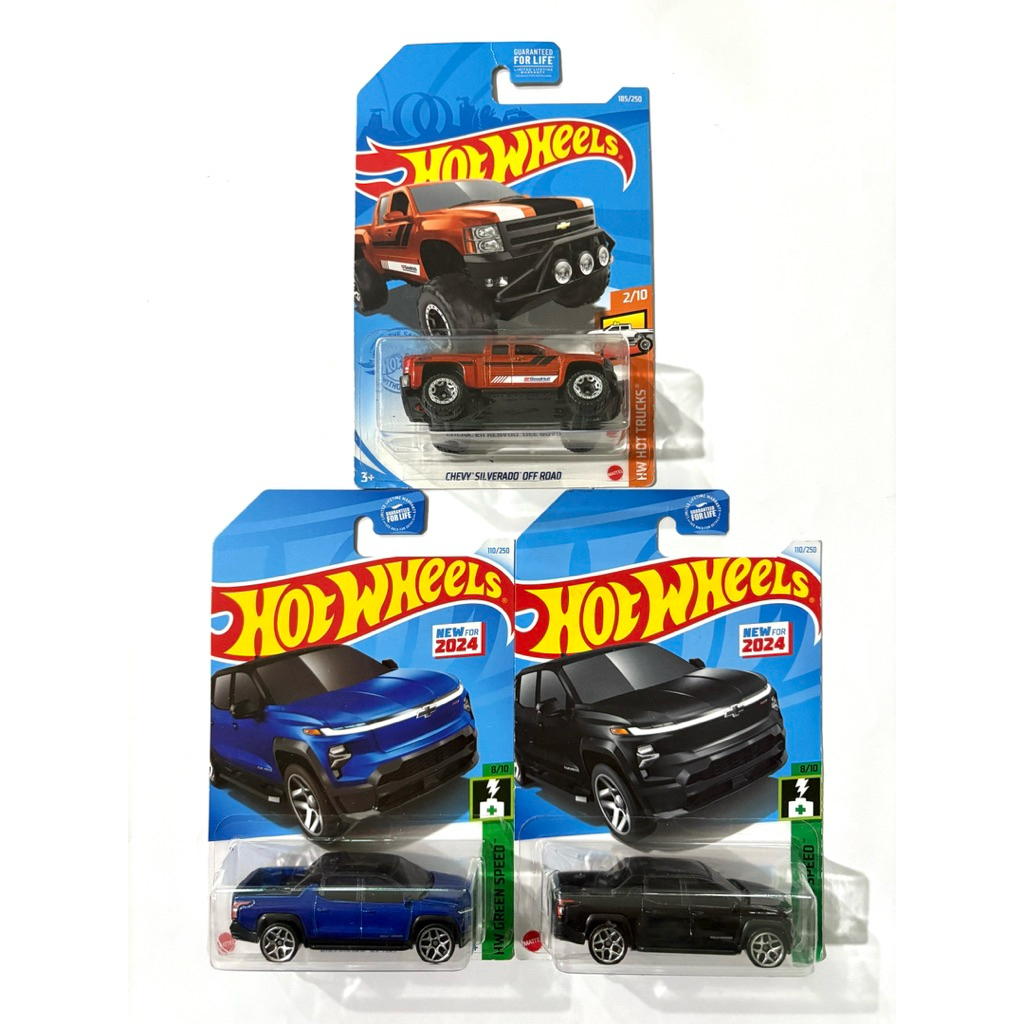 Hot Wheels | CHEVY SILVERADO OFF ROAD | SILVERADO EV RST มี 2 สี |‼️หูยับ มุมยับ‼️| 🇺🇸เป็นแพคอเมริกา